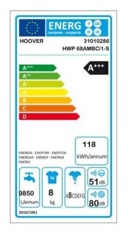 Pračka Hoover HWP 68AMBC 1-S bílá