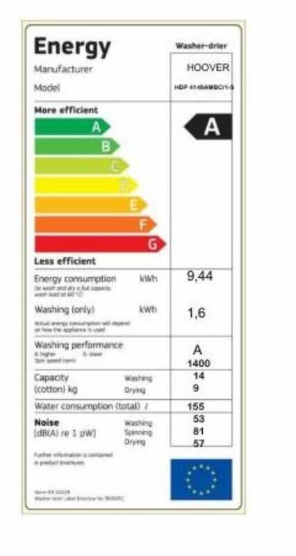 Pračka se sušičkou Hoover HDP 4149AMBC 1-S bílá