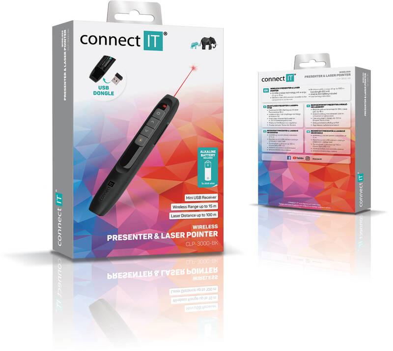 Prezentér Connect IT CLP-3000-BK černý