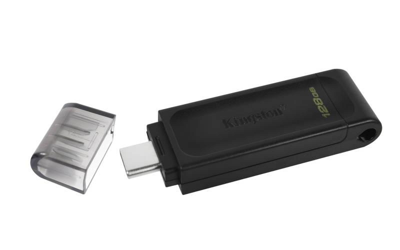 USB Flash Kingston DataTraveler 70 128GB, USB-C černý, USB, Flash, Kingston, DataTraveler, 70, 128GB, USB-C, černý