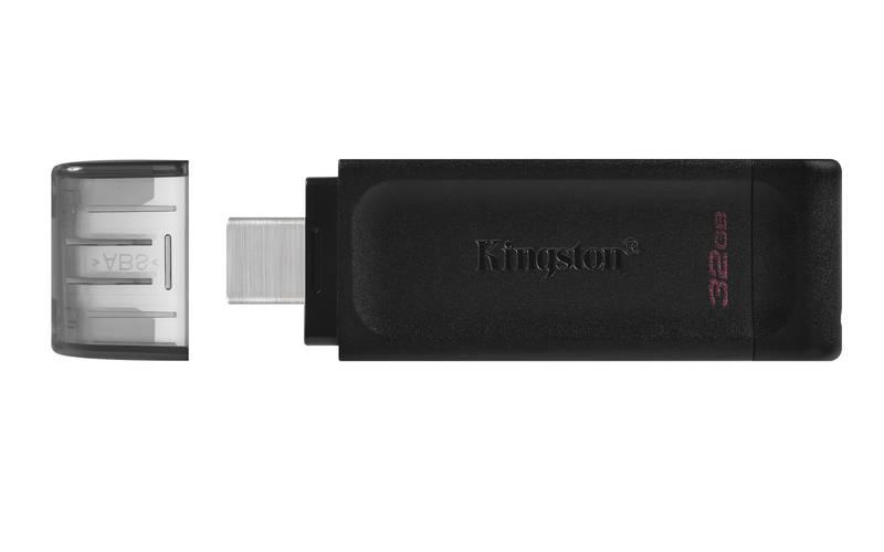 USB Flash Kingston DataTraveler 70 32GB, USB-C černý, USB, Flash, Kingston, DataTraveler, 70, 32GB, USB-C, černý