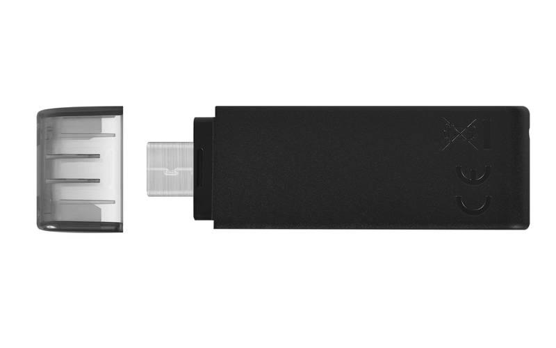 USB Flash Kingston DataTraveler 70 64GB, USB-C černý, USB, Flash, Kingston, DataTraveler, 70, 64GB, USB-C, černý