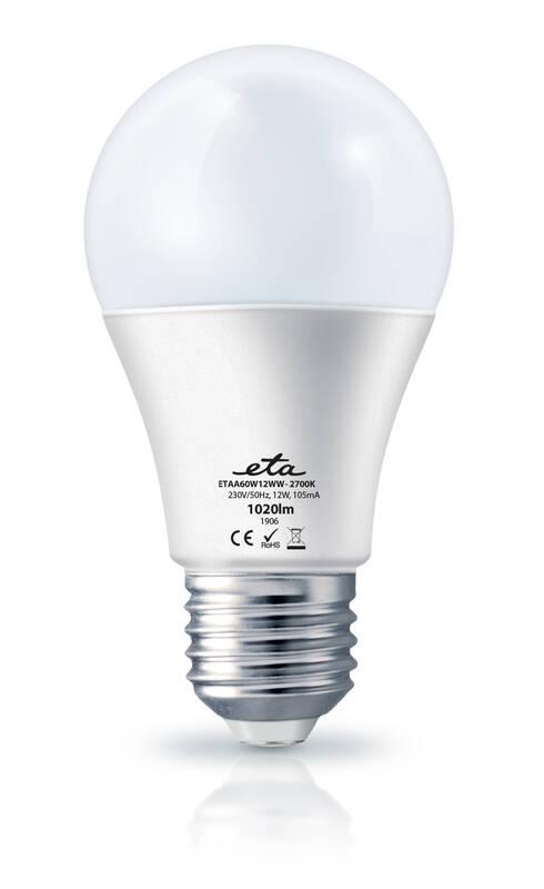 Žárovka LED ETA EKO LEDka klasik 12W, E27, teplá bílá, Žárovka, LED, ETA, EKO, LEDka, klasik, 12W, E27, teplá, bílá