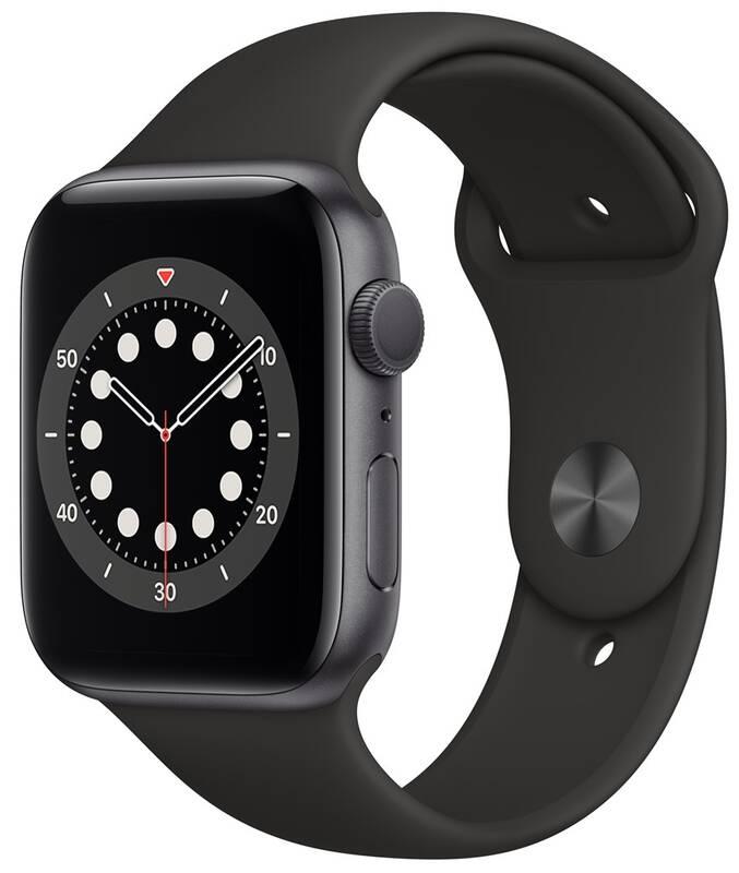 Chytré hodinky Apple Watch Series 6 GPS 40mm pouzdro z vesmírně šedého hliníku - černý sportovní náramek