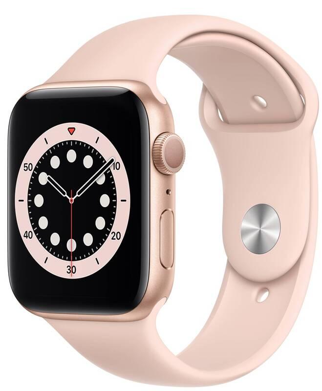 Chytré hodinky Apple Watch Series 6 GPS 40mm pouzdro ze zlatého hliníku - pískově růžový sportovní náramek