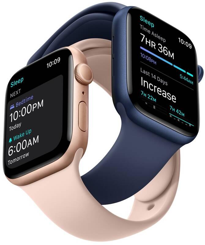 Chytré hodinky Apple Watch Series 6 GPS 44mm pouzdro ze zlatého hliníku - pískově růžový sportovní náramek, Chytré, hodinky, Apple, Watch, Series, 6, GPS, 44mm, pouzdro, ze, zlatého, hliníku, pískově, růžový, sportovní, náramek