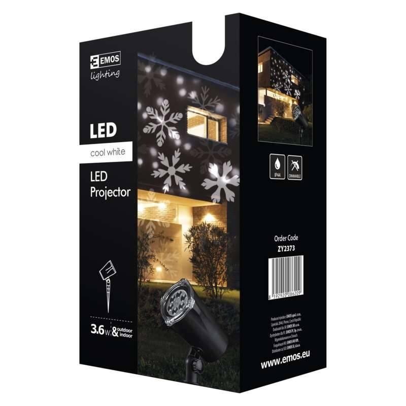 Dekorativní LED projektor EMOS vločky, venkovní, Dekorativní, LED, projektor, EMOS, vločky, venkovní