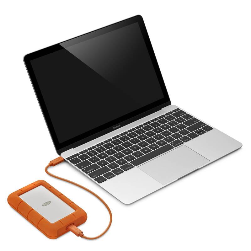 Externí pevný disk 2,5" Lacie Rugged 2TB, USB-C oranžový