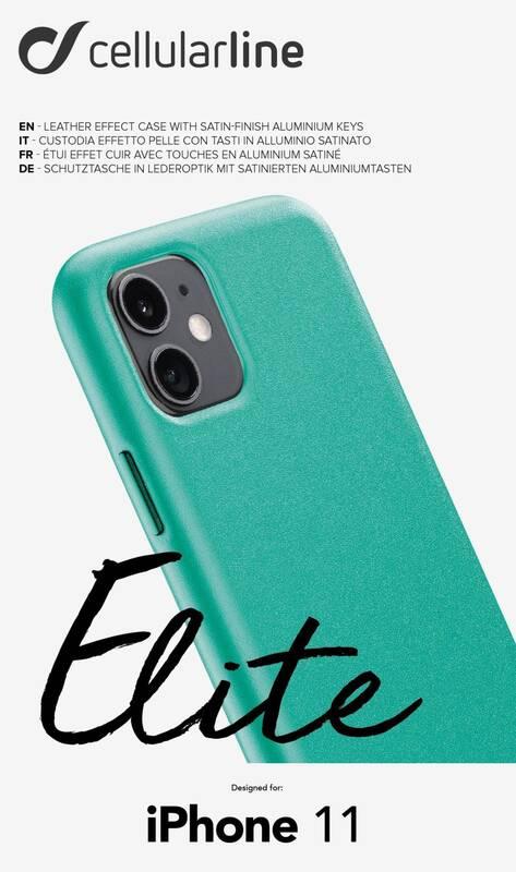 Kryt na mobil CellularLine Elite pro Apple iPhone 11 zelený