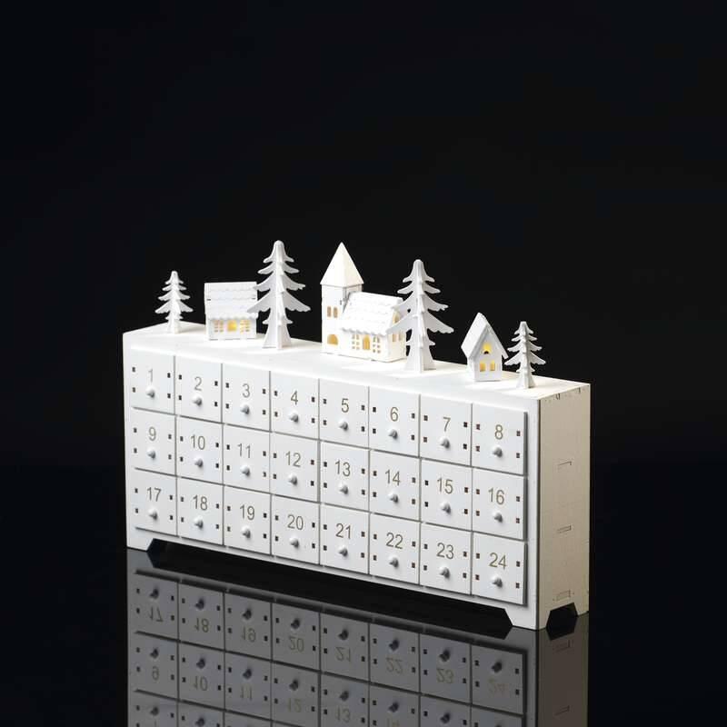 LED dekorace EMOS adventní kalendář, 37x23cm, 2x AA, vnitřní, teplá bílá