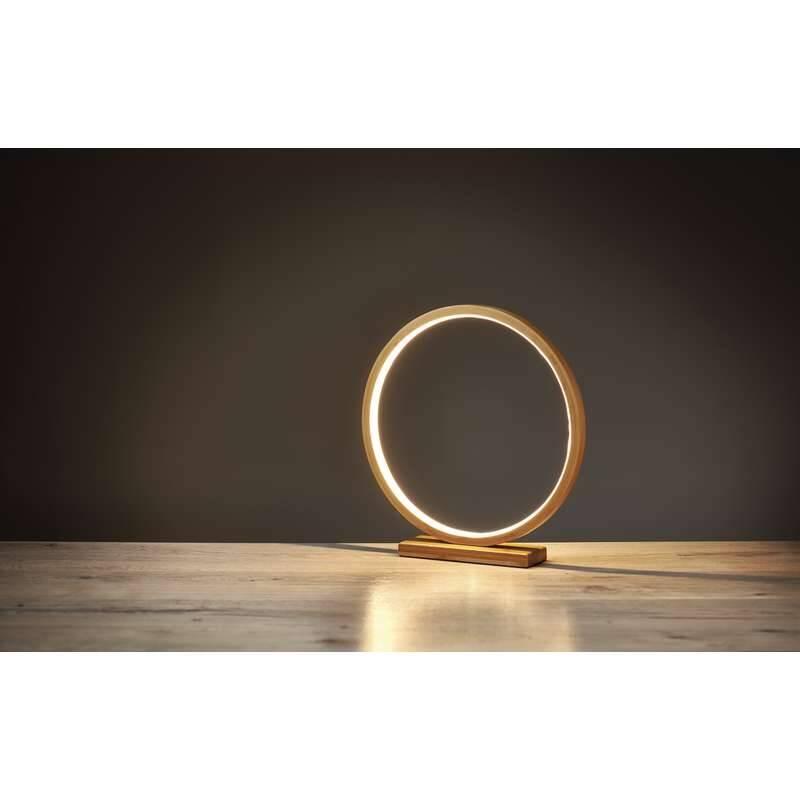 LED dekorace EMOS kruh dřevěný, vnitřní, teplá bílá