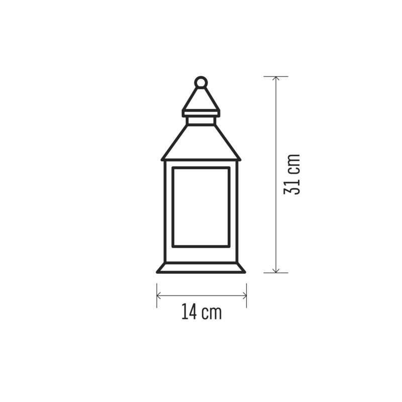 LED dekorace EMOS lucerna mléčná, 6x 3x AAA, bílá, vintage