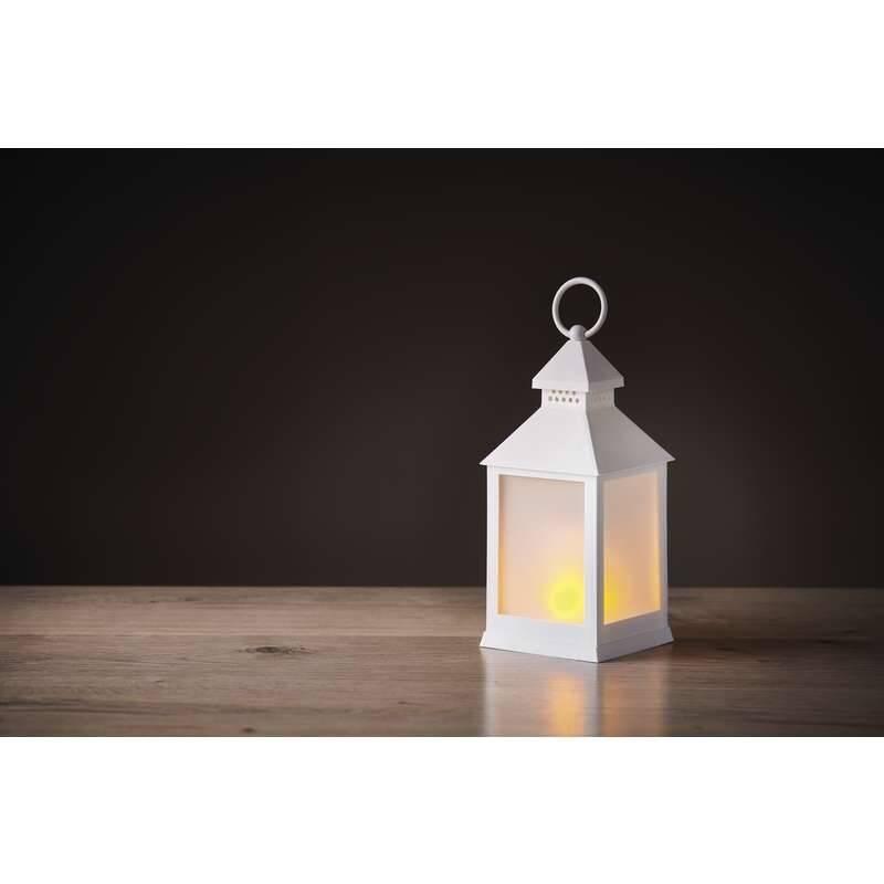 LED dekorace EMOS lucerna mléčná, 6x 3x AAA, bílá, vintage