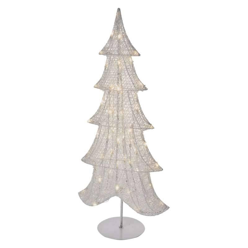 LED dekorace EMOS vánoční 3D stromek, 90cm, vnitřní, teplá bílá, časovač