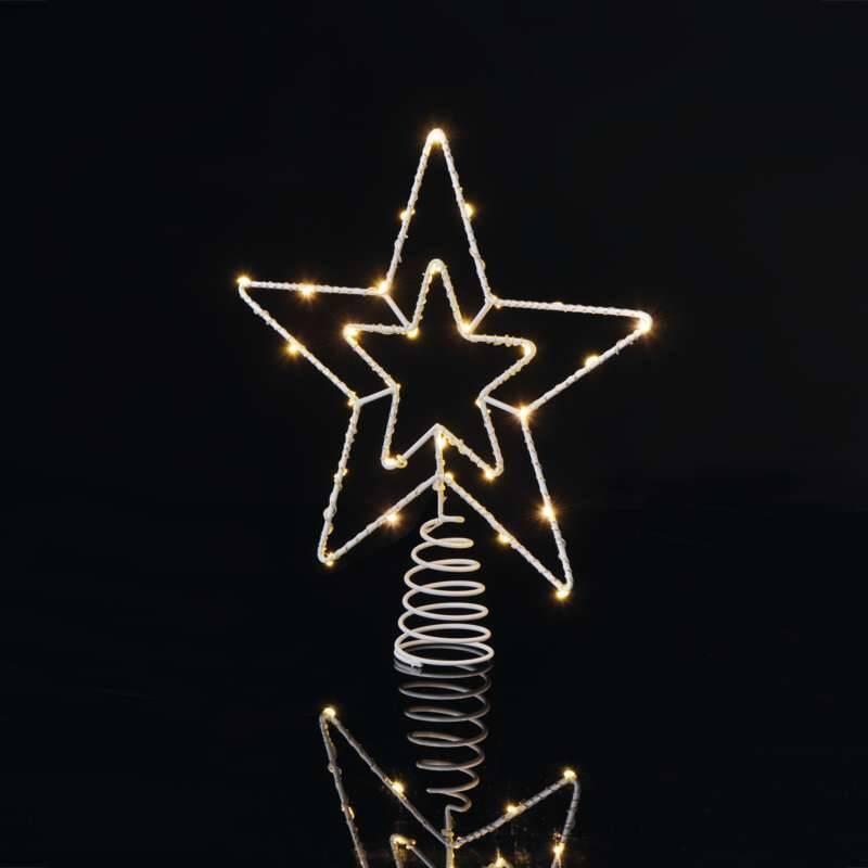 LED dekorace EMOS vánoční hvězda, 28cm, teplá bílá