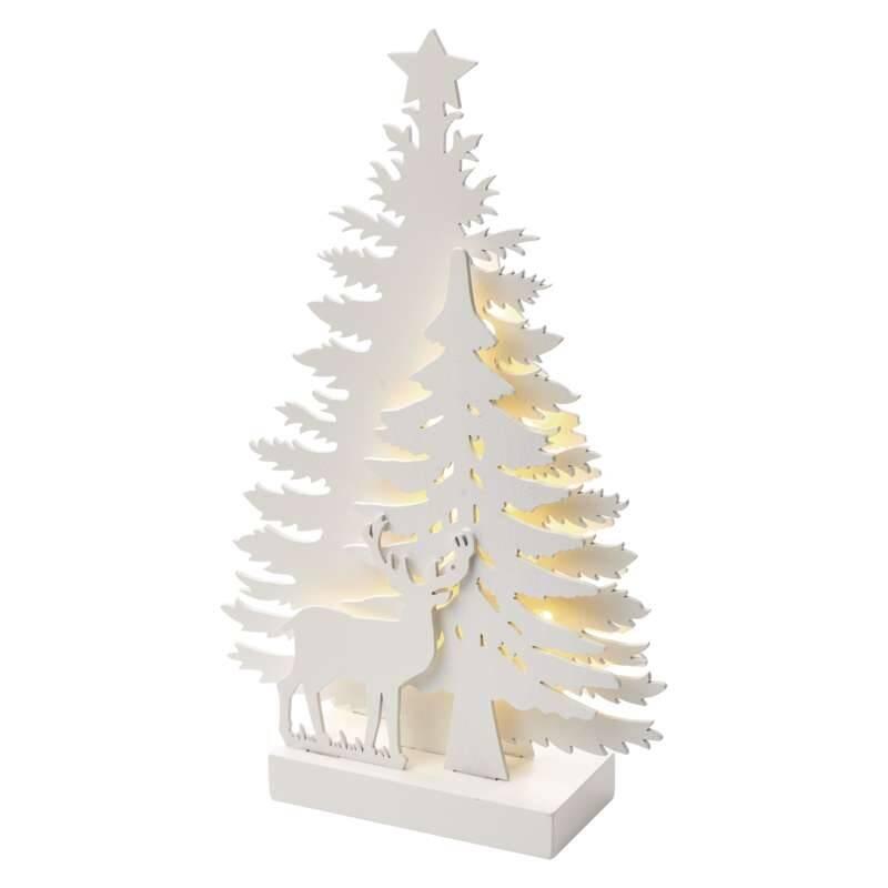 LED dekorace EMOS vánoční stromek, 23cm, 2x AA, vnitřní, teplá bílá, časovač