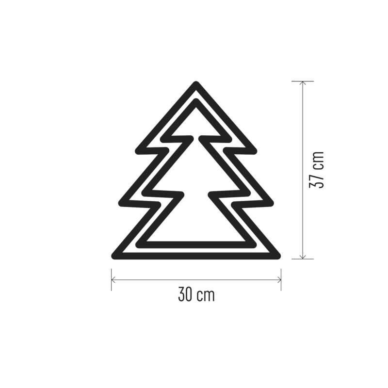 LED dekorace EMOS vánoční stromek, 37cm, 2x AA, vnitřní, teplá bílá, časovač
