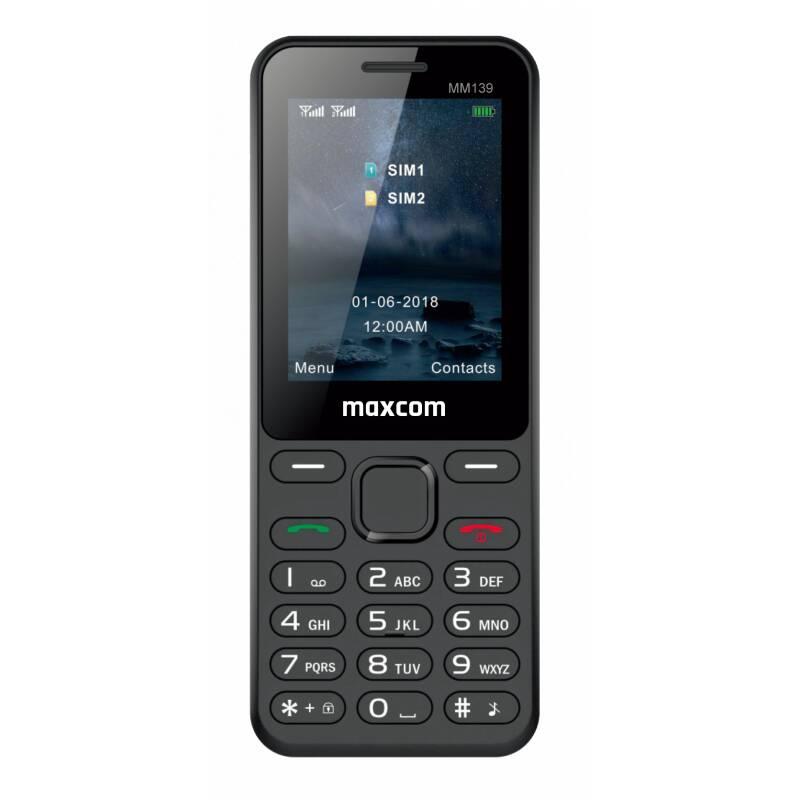 Mobilní telefon MaxCom MM139 černý, Mobilní, telefon, MaxCom, MM139, černý