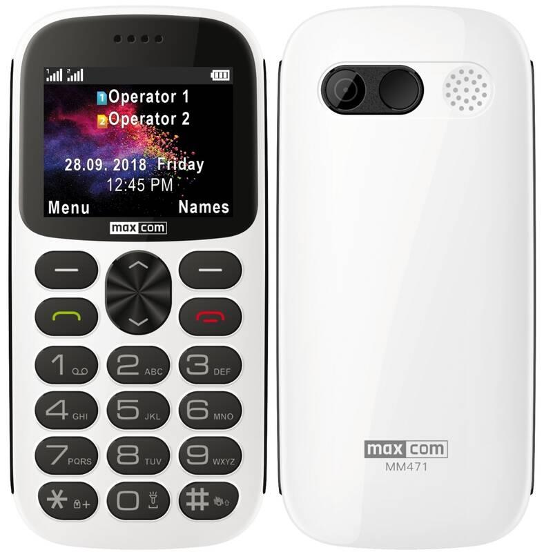 Mobilní telefon MaxCom MM471 bílý, Mobilní, telefon, MaxCom, MM471, bílý