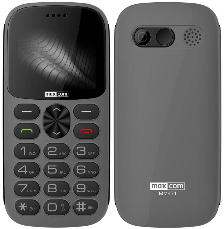 Mobilní telefon MaxCom MM471 šedý, Mobilní, telefon, MaxCom, MM471, šedý