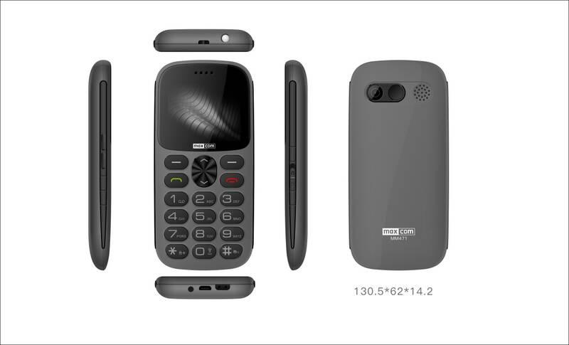 Mobilní telefon MaxCom MM471 šedý