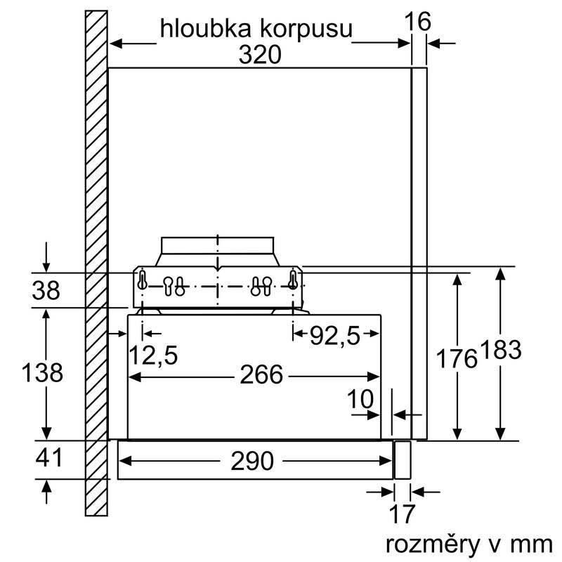 Odsavač par Siemens iQ100 LI63LA526 stříbrný