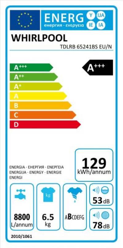 Pračka Whirlpool TDLRB 65241BS EU N bílá, Pračka, Whirlpool, TDLRB, 65241BS, EU, N, bílá