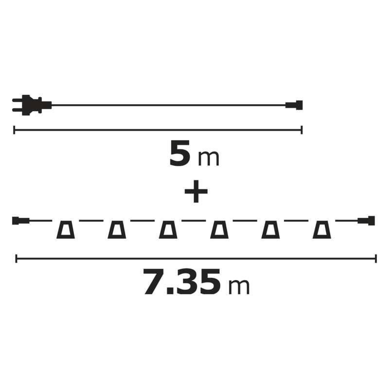 Spojovací řetěz EMOS na 10 žárovek E27 s adaptérem