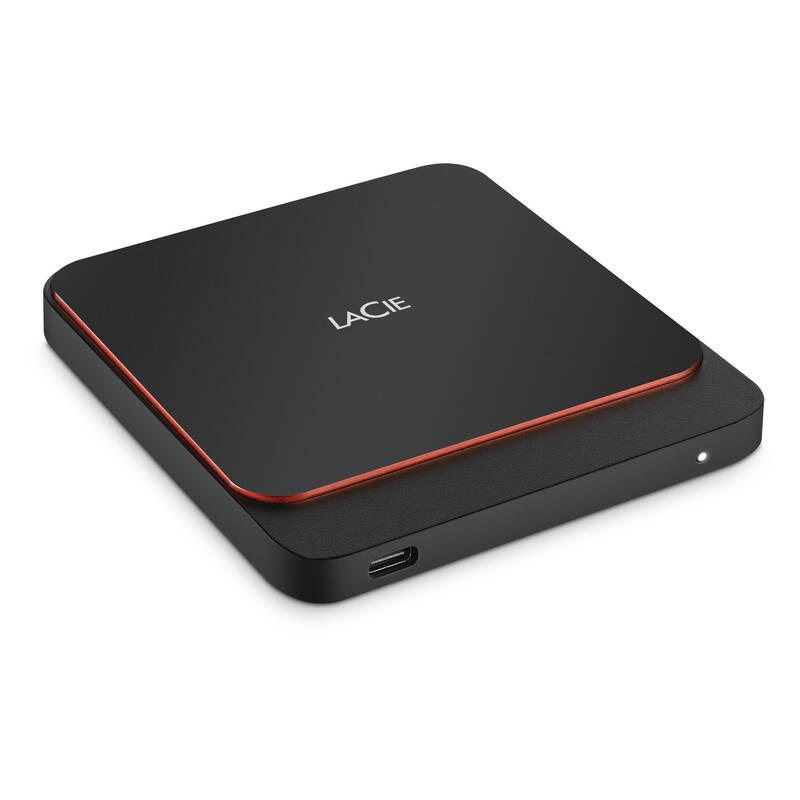 SSD externí Lacie Portable 1TB, USB-C černý