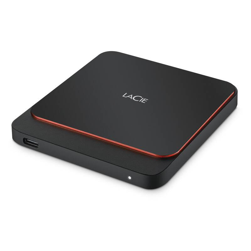 SSD externí Lacie Portable 2TB, USB-C černý, SSD, externí, Lacie, Portable, 2TB, USB-C, černý