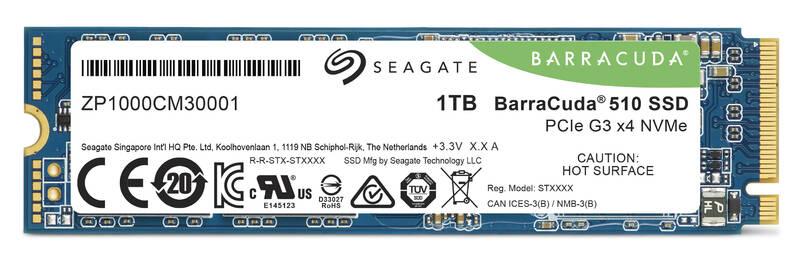 SSD Seagate BarraCuda 510 NVMe M.2 1TB, SSD, Seagate, BarraCuda, 510, NVMe, M.2, 1TB