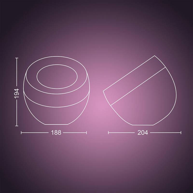 Stolní LED lampička Philips Hue Iris Bluetooth bílá