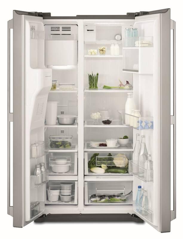 Americká lednice Electrolux EAL6140WOU šedá nerez