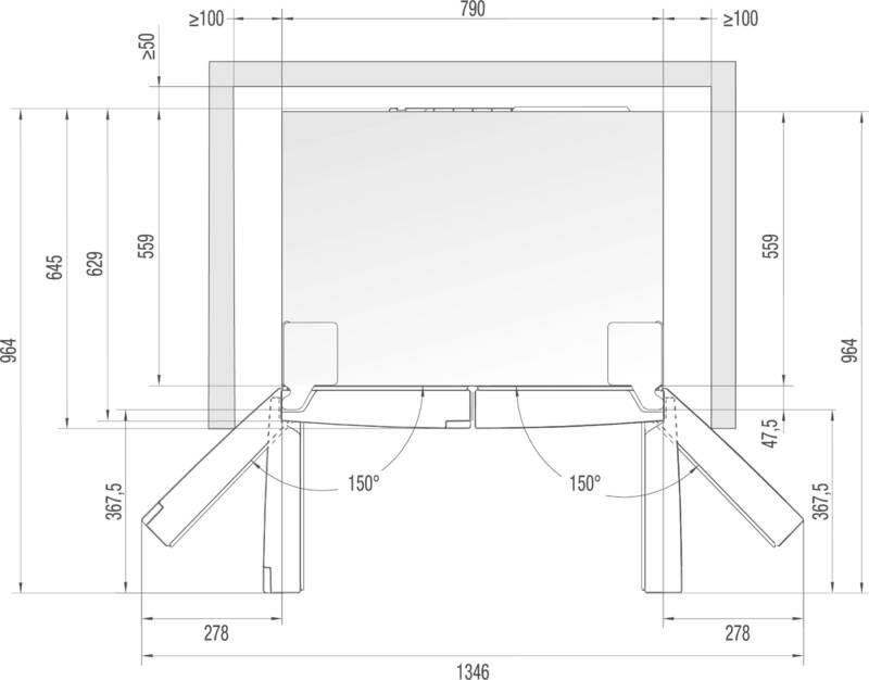 Americká lednice Gorenje NRM8181MX Inoxlook