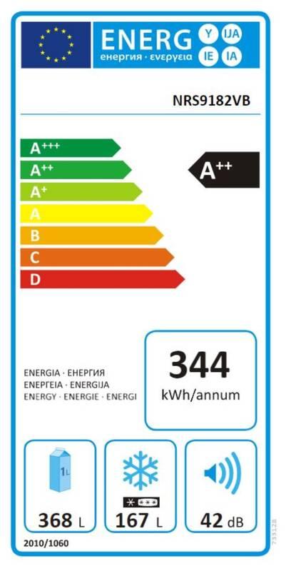 Americká lednice Gorenje NRS9182VB černá