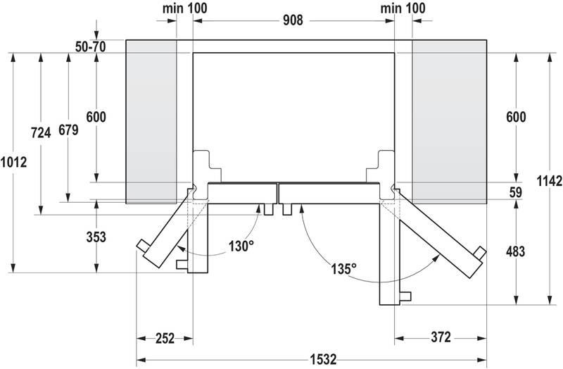 Americká lednice Gorenje NRS9182VB černá