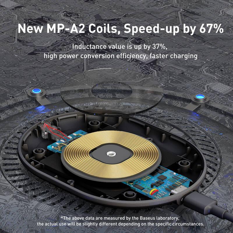 Bezdrátová nabíječka Baseus Cobble 15W černá