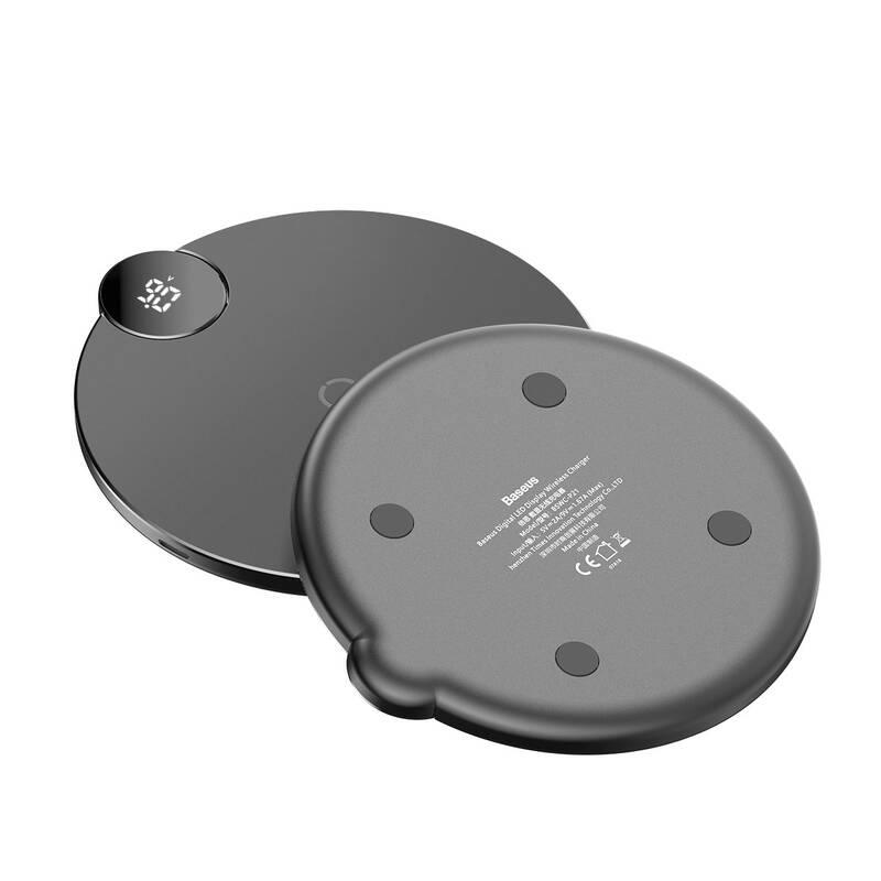 Bezdrátová nabíječka Baseus Digital LED Display 10W černá