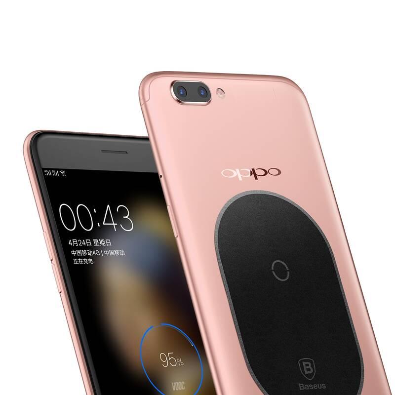 Bezdrátová nabíječka Baseus Receiver Microfiber, Micro USB béžová