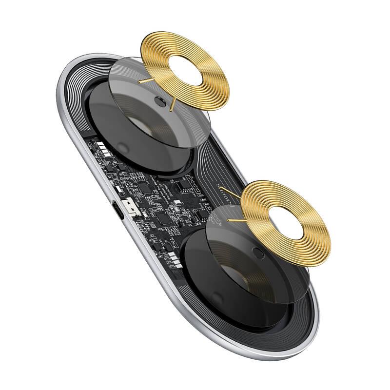 Bezdrátová nabíječka Baseus Simple 2in1, max 18W bílá