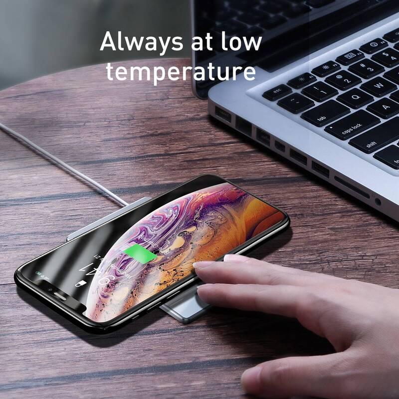 Bezdrátová nabíječka Baseus Ultra-thin Card 15W stříbrná