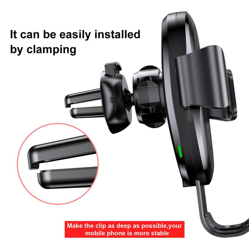 Držák na mobil Baseus Wireless Charger Gravity Phone holder černý