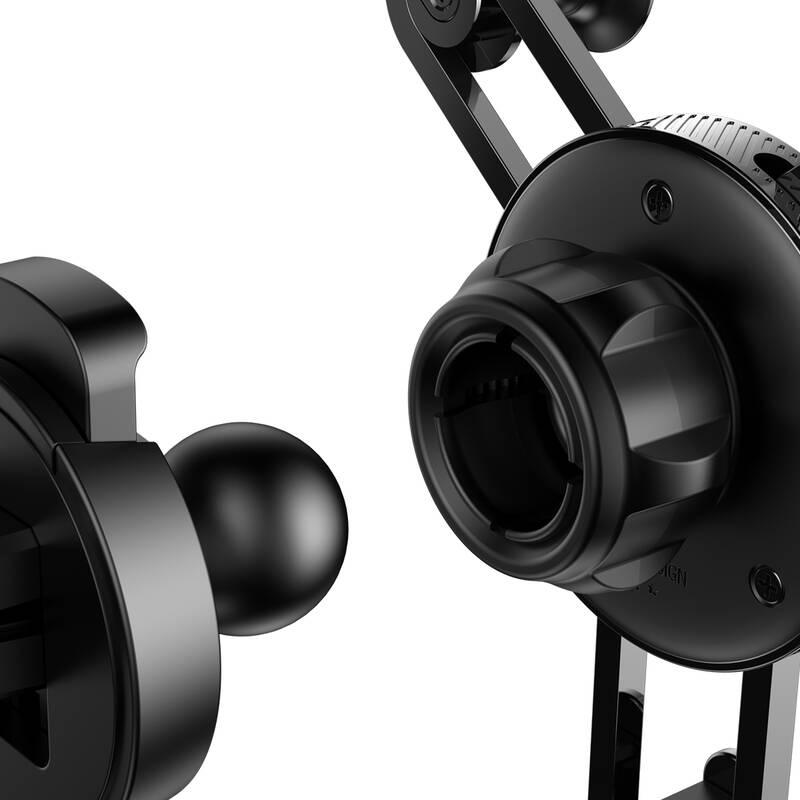 Držák na mobil Baseus YY vehicle-mounted charging holder Lightning kabel černý