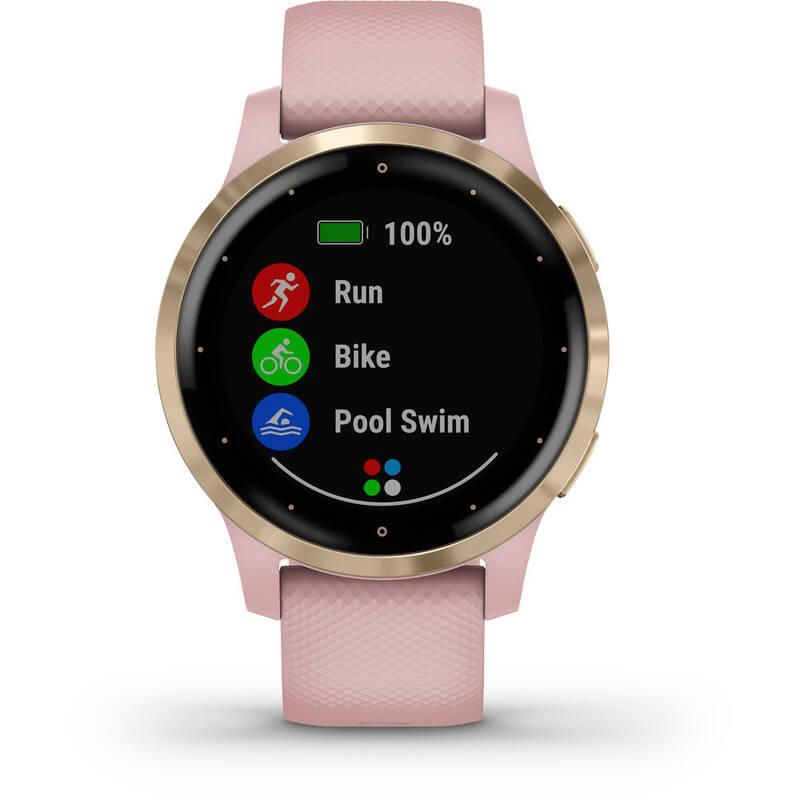 GPS hodinky Garmin vívoactive4S LightGold Pink