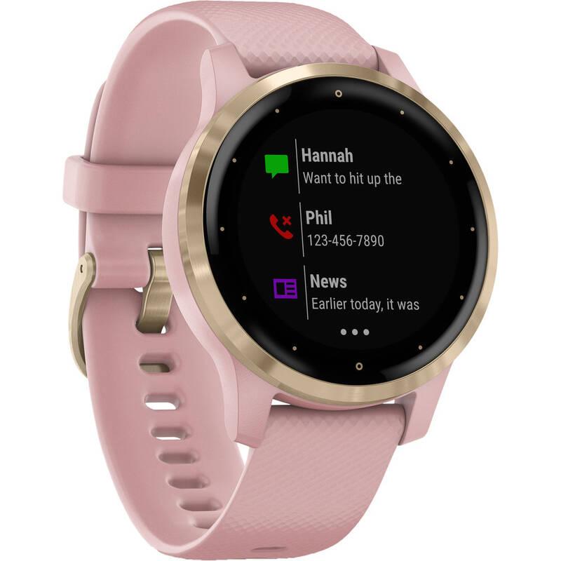GPS hodinky Garmin vívoactive4S LightGold Pink