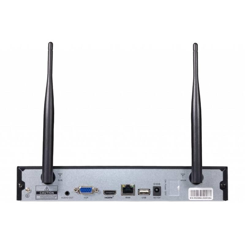 Kamerový systém Evolveo Detective WN8, bezdrátový NVR černá