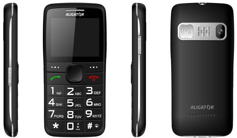 Mobilní telefon Aligator A675 Senior černý