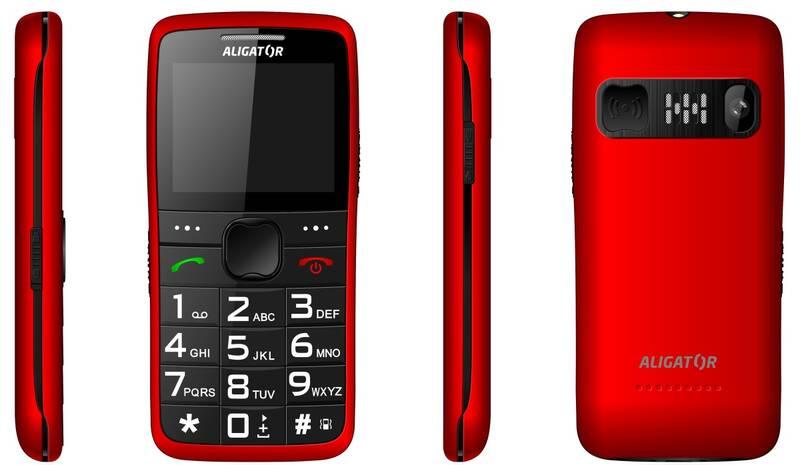 Mobilní telefon Aligator A675 Senior červený, Mobilní, telefon, Aligator, A675, Senior, červený