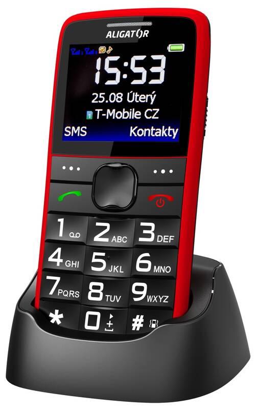 Mobilní telefon Aligator A675 Senior červený, Mobilní, telefon, Aligator, A675, Senior, červený