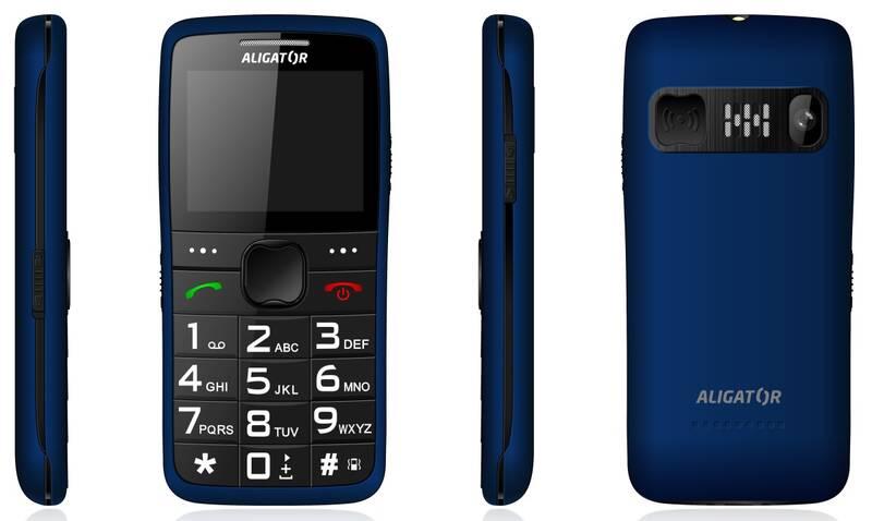Mobilní telefon Aligator A675 Senior modrý